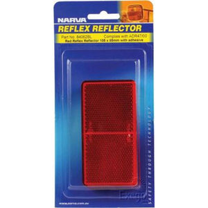 REFLECTOR 105X55MM RED 2PK