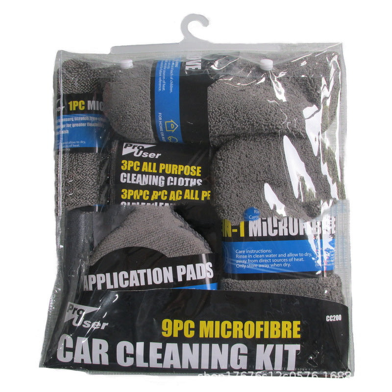 NCC 9 PIECE MICROFIBRE CLEANING KIT
